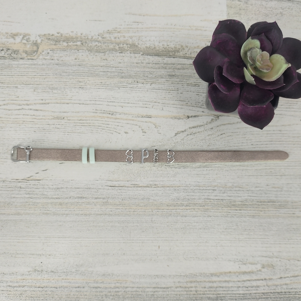 Keep Collective Leather Adjustable Bracelet With 4 Charms Mom Hearts Reversible